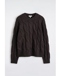 COS - Cable-Knit Wool Crew-Neck Sweater - Lyst