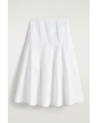 COS - Panelled Cotton Midi Skirt - Lyst
