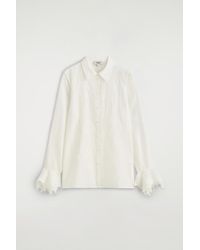 COS - Fluid Lace-Detail Shirt - Lyst