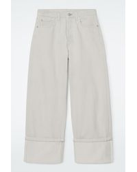 COS - Facade Turn-up Straight-leg Jeans - Lyst
