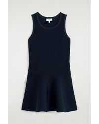 COS - Flared Knitted Mini Dress - Lyst