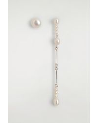 COS - Asymmetric Freshwater Pearl Drop Earrings - Lyst