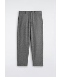 COS - Birdseye Wool Barrel-Leg Pants - Lyst