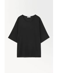 COS - The Essential Fluid Woven T-shirt - Lyst