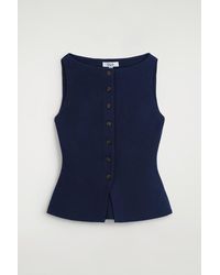 COS - Cotton-Blend Crepe Vest - Lyst