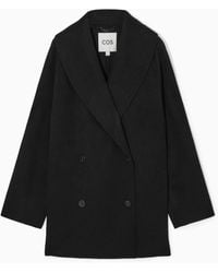 COS - Oversized Shawl-collar Wool Jacket - Lyst