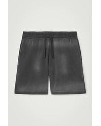 COS - Washed-jersey Drawstring Shorts - Lyst
