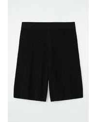 COS - Ribbed-knit Bermuda Shorts - Lyst