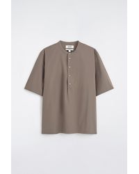 COS - Cotton Henley Shirt - Lyst