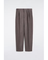 COS - Wool-Flannel Relaxed-Fit Straight-Leg Trousers - Lyst