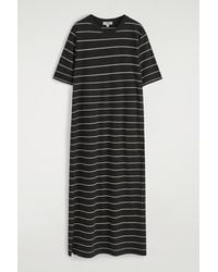 COS - Cotton-Linen Maxi T-Shirt Dress - Lyst