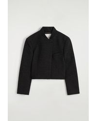 COS - Cropped Structured Jacquard Blazer - Lyst