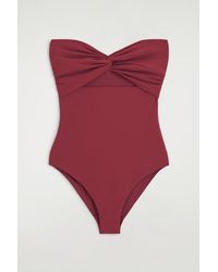 COS - Twisted Textured Cutout Swimsuit - Lyst