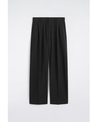 COS - Pleated Wool-Blend Relaxed-Fit Wide-Leg Trousers - Lyst