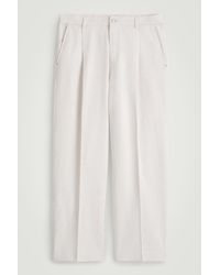 COS - Hose Aus Denim Mit Weitem Bein Und Bügelfalten - Lyst
