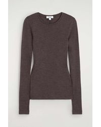 COS - Slim Merino Wool Top - Lyst