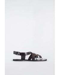 COS - Woven Leather Sandals - Lyst