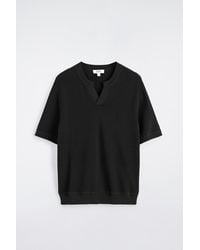 COS - Open-Collar Henley T-Shirt - Lyst