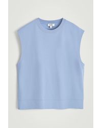 COS - Relaxed Cotton-Crepe Tank Top - Lyst