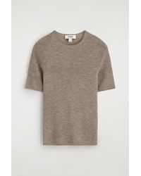 COS - Seamless Merino Wool T-Shirt - Lyst