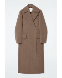 COS - Tailored Herringbone Wool Coat - Lyst