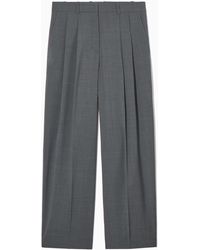 COS - Wide-leg Tailored Wool Trousers - Lyst