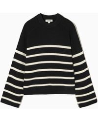COS - Striped Merino Wool Sweater - Lyst