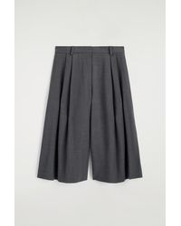 COS - Pleated Wool-Blend Culottes - Lyst