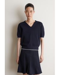 COS - Strickoberteil Mit Matrosenkragen - Lyst