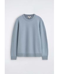 COS - Boiled Merino Wool Crew-Neck Sweater - Lyst