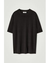 COS - Kntted Wool-Silk T-Shirt - Lyst