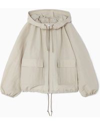 COS - Technical Linen-blend Hooded Jacket - Lyst