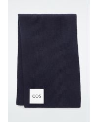 COS - Ribbed Wool And Cashmere Scarf - Lyst