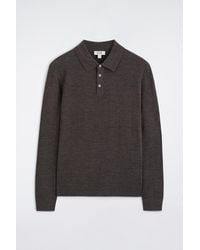 COS - Slim Merino Wool Polo Shirt - Lyst