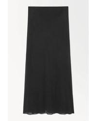 COS - The Draped Jersey Maxi Skirt - Lyst