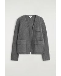 COS - Ribbed Merino Wool Utility Sweater - Lyst