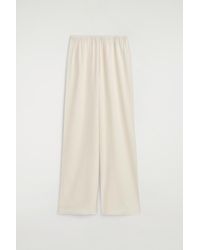 COS - Elasticated Crepe Straight-Leg Trousers - Lyst