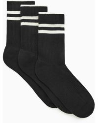 COS - 3-pack Ribbed Sports Socks - Lyst