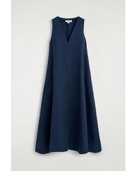 COS Utility A-line Maxi Skirt in Blue | Lyst
