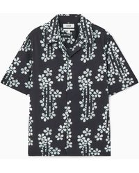 COS - Floral-print Short-sleeved Shirt - Lyst