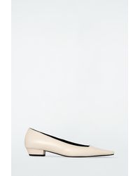 COS - Square-toe Leather Court Shoes - Lyst