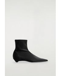 COS - Pointed Scuba Sock Ankle Boots - Lyst