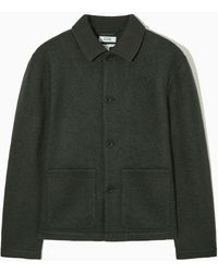 COS - Knitted-collar Wool Workwear Jacket - Lyst