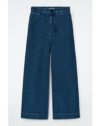 COS - Wide-Leg Denim Trousers - Lyst