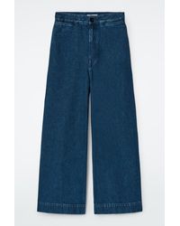 COS - Wide-Leg Denim Trousers - Lyst