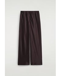 COS - Satin Wide-Leg Trousers - Lyst