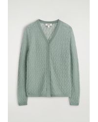COS - Pointelle-Knit Mohair Cardigan - Lyst