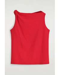 COS - Twist-Detail Cotton Top - Lyst
