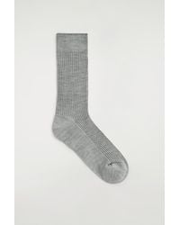 COS - Ribbed Silk Socks - Lyst