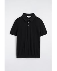 COS - Slim Knitted Silk Polo Shirt - Lyst
